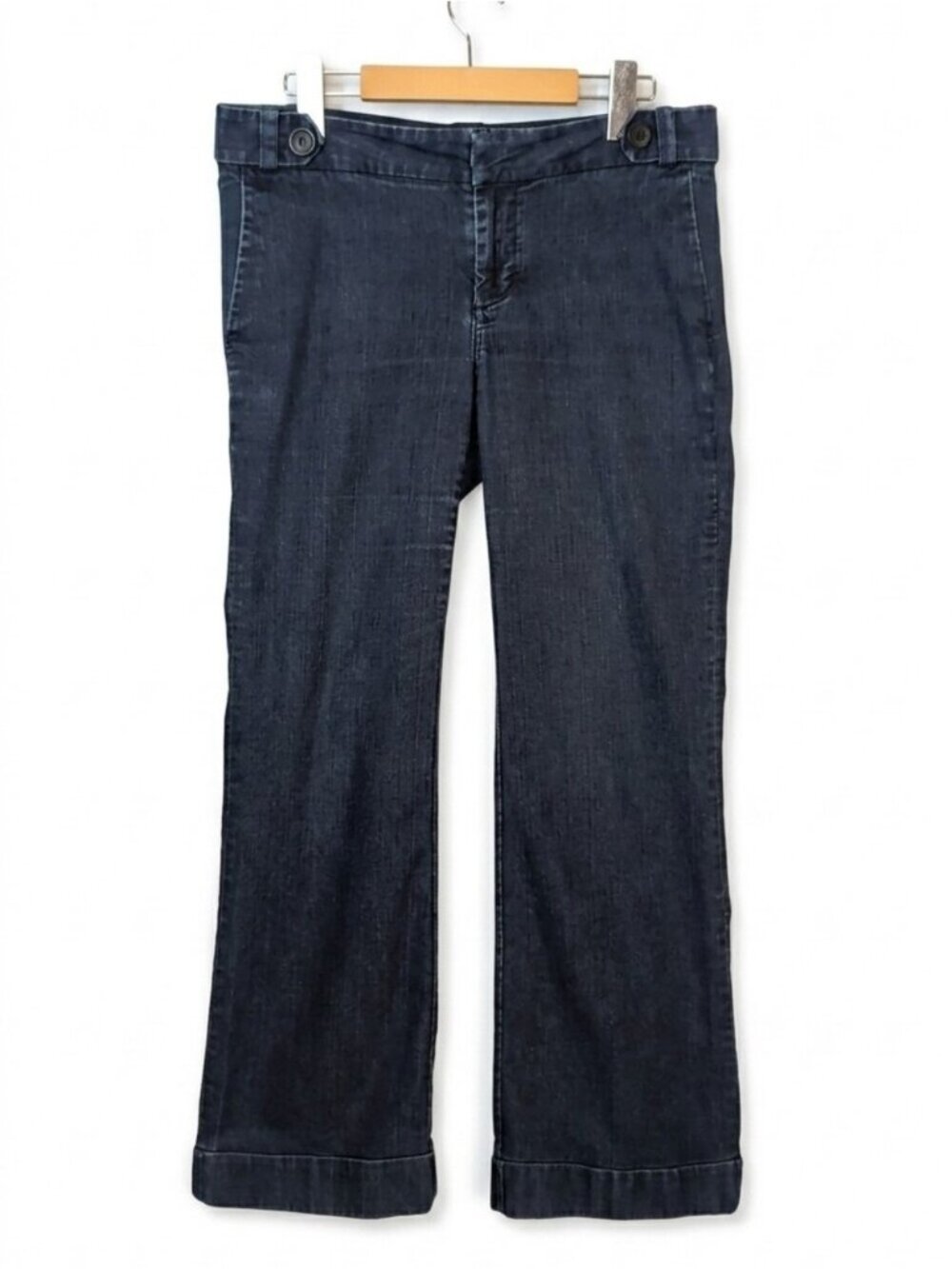 Banana Republic Dark Wash Classic Trouser Leg Denim Jeans Womens Size 8 Blue